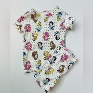 Disney Kids Pajama Set - White with Princess Print